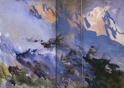 John Singer Sargent Mountain Fire (mk18) oil painting artist